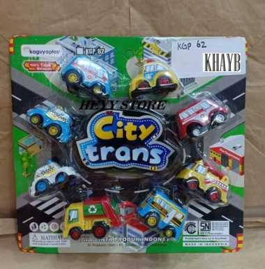 MAINAN ANAK DIECAST MOBIL MOBILAN SET KGP62 MAINAN KENDARAAN MAINAN