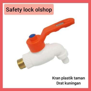 kran air taman plastik drat kuningan