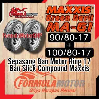 90/80-17 &amp; 100/80-17 Maxxis Green Devil MA-G1 - Sepasang Ban Tubeless