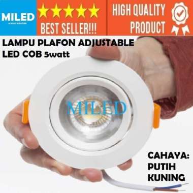 LAMPU DOWNLIGHT LED 5WATT CAHAYA PUTIH DAN KUNING LAMPU PLAFON RUMAH Putih