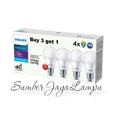 Lampu LED Philips RADIANTLINE 3+1 MULTIPACK 11 WATT