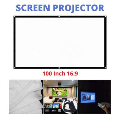 SCREEN PROJECTOR 16:9 FOLDED | SIMPLE PROJECTOR SCREEN 84 INCH