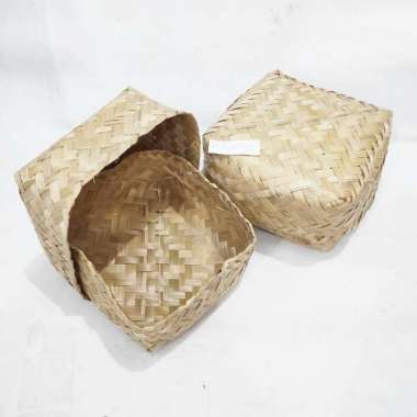 Kotak besek hampers bakul anyam anyaman bambu kecil 5 set