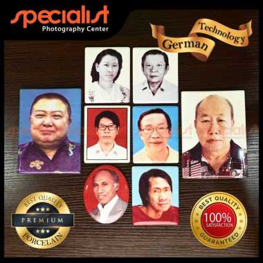 Foto Keramik Makam Batu Nisan Porselen 8x10 cm
