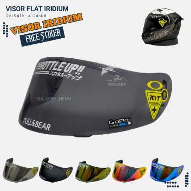 Visor Flat free stiker Kyt R10 K2rider Rc7 V2r | Kaca Helm Iridium Kyt R10 visor smoke