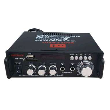 Taffware Bluetooth EQ Audio Amplifier Karaoke Home Theater FM Radio 600W - AV-298BT - Black