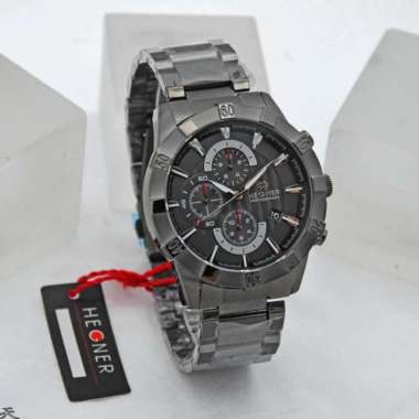 HEGNER 1667-3MB - Jam Tangan Pria Original - Black Gray