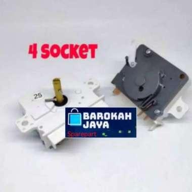Timer 4 SOCKET Model Sanyo Mesin Cuci Switch Tombol 4 Scun soket