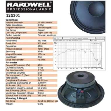 Speaker Komponen Hardwell 12G301