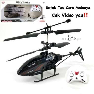 RC Helikopter LED Remote Control dan Sensor Tangan Mainan Anak Multicolor