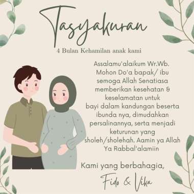 Stiker Kartu Label Tasyakuran Kehamilan 4 dan 7 Bulanan Tanpa Minimal Order 9CM