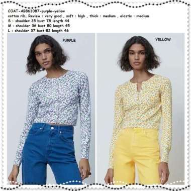 AB861087 Crop Cardigan Kardigan Jaket Jacket Rajut Wanita Korea Import