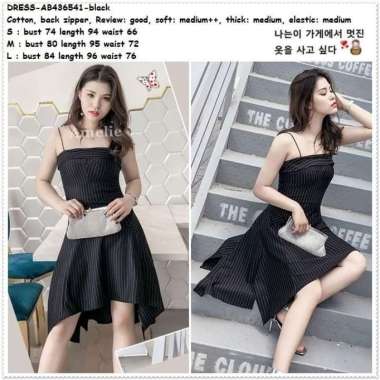 Sexy Mini Dress Gaun Pesta Wanita Korea Import AB436541 Black Hitam