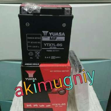 Aki W175 Ytx7L-Bs 12V 6Ah Motor Kawasaki Yuasa Mf