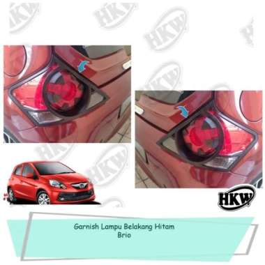 Garnish Lampu Belakang Tail Lamp Garnish Hitam Mobil Brio