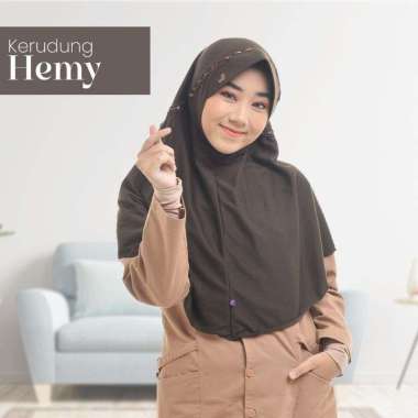 Kerudung Rabbani asli. Hijab instan HEMY. Jilbab basic. Rabani original. S Coklat pramuka