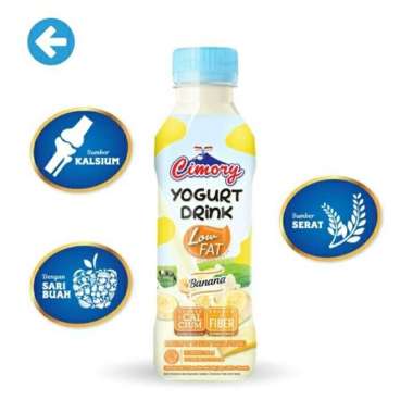 Promo Harga Cimory Yogurt Drink Low Fat Banana 250 ml - Blibli