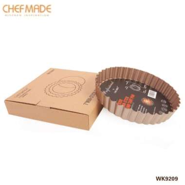 Chefmade Loyang Bulat 18Cm Round Egg Tart Pie Pan Anti Lengket Wk9209
