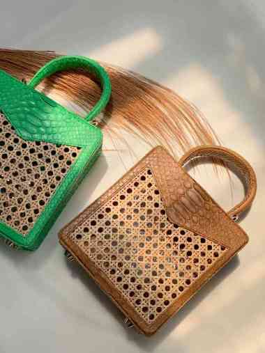 Bag Larissa-Hand Bag- Tas Wanita- Kulit asli- Sling Bag- Korean Style green apple