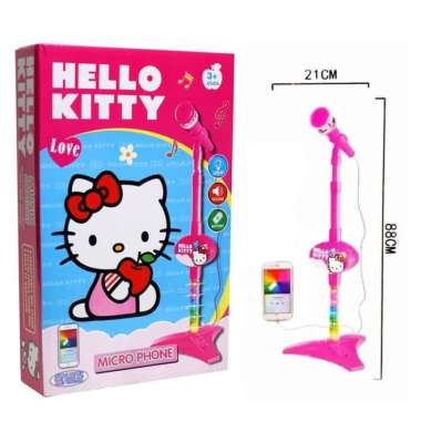 Mainan Anak - Microphone Hello Kitty Single Mic Nyanyi Sing Karaoke