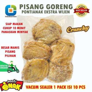 PISANG GORENG PONTIANAK EKSTRA WIJEN FROZEN ISI 10 VACUM DIJAMIN ENAK