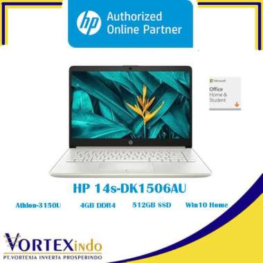 LAPTOP HP 14s-DK1506AU - Athlon-3150U 4GB 512GB 14" HD Win 10 + OHS