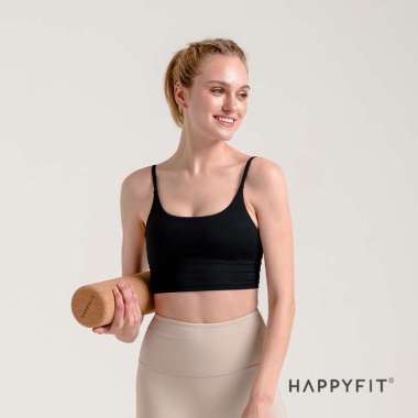 HAPPYFIT - LYCRA Premium Sports Bra S Black