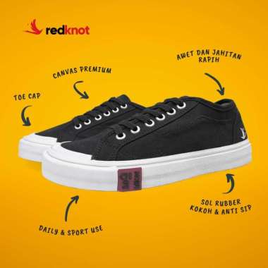 Redknot Aron Maroon Sepatu Sneakers Pria Murah Cocok Untuk Skateboard 39 Hitam