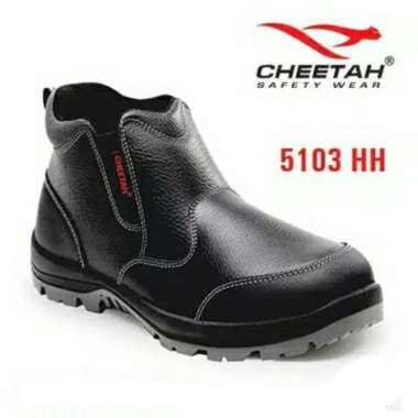 Safety Shoes Merk Cheetah 5103Hh Sepatu Pria Sepatu Kerja Safety Hitam - 40