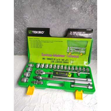 TEKIRO 1/2" 24 PCS SET Kunci Mata Hand Socket Sock Sok Shock 24pc 6PT