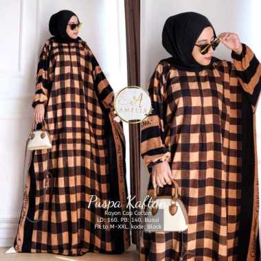 Puspa Kaftan Wanita Rayon Premium Kaftan Jumbo Batik Dress Gamis Bigsize LD 160 cm Kaftan Puspa Hita