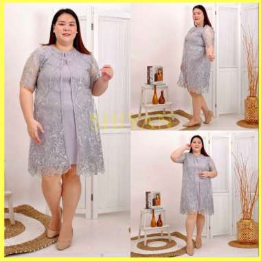 Shiyan Baju Dress Yessy Dres Pesta Mutiara Gaun Bridesmaid Longdress Jumbo Mewah JUMBO LD 110-120cm