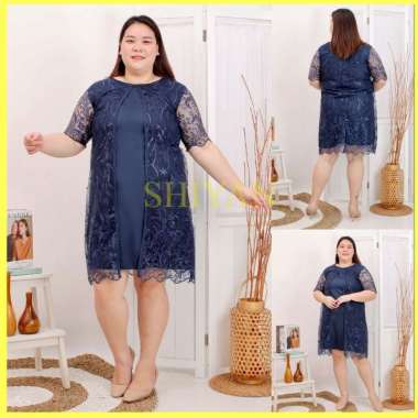 Shiyan Baju Dress Yessy Dres Pesta Mutiara Gaun Bridesmaid Longdress Jumbo Mewah JUMBO LD 110-120cm