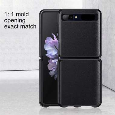 Samsung Galaxy Z Flip Case Premium Leather Case Hard Back Original Hitam