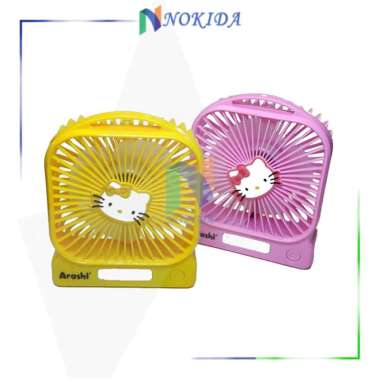 Nokida Kipas Angin Arashi Mini / Cas Tahan Lama Portable Meja Kecil / Kipas Angin Lampu Emergency TR