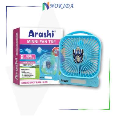Nokida Kipas Angin Arashi Mini / Cas Tahan Lama Portable Meja Kecil / Kipas Angin Lampu Emergency TR