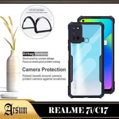 PROMO Case REALME 7i , C17 Transparan Sofcase Casing REALME 7i , C17 REALME C17 Hitam