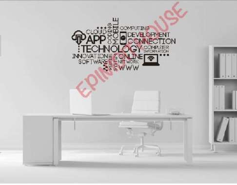 Stiker Dinding App Web Connection Software Wallstiker Office Kantor