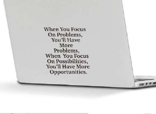 Stiker Laptop Helm Motor Mobil Kata Quotes When You Focus Inspirasi Putih