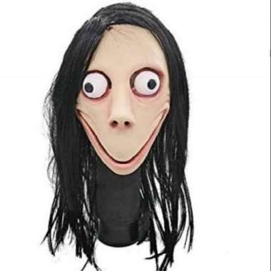 Topeng Hantu Jepang MOMO Halloween Scary Ghost Mask Halowen Cosplay HARGA GROSIR