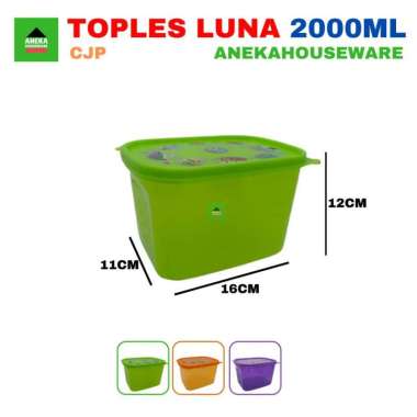 Toples Luna / Toples Plastik 2000ML / Toples Karakter hijau muda Hijau
