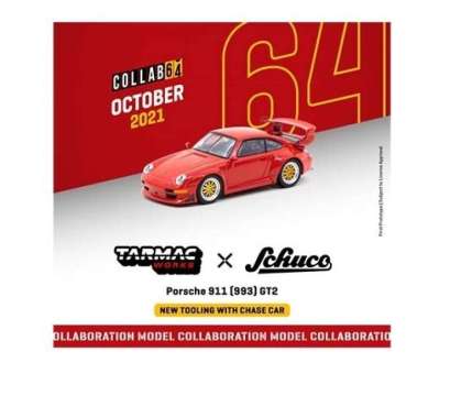 Tarmac Diecast Mobil Porsche 911 GT2 Skala 1:64
