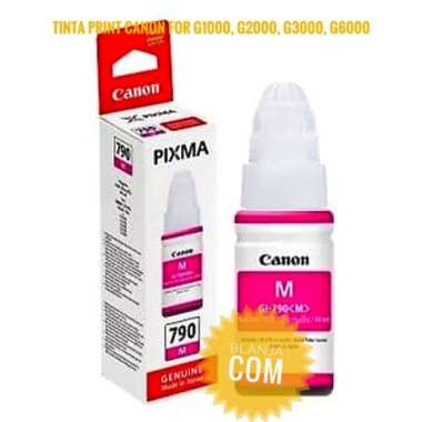 Tinta Canon Gi 790 Magenta series G1000 G2000 G3000 G3010 dll Original