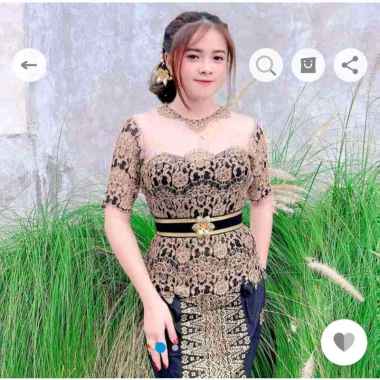 atasan kebaya rangrang bali XL silver