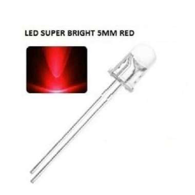 Lampu Led 5 Mm Putih Nyala Merah