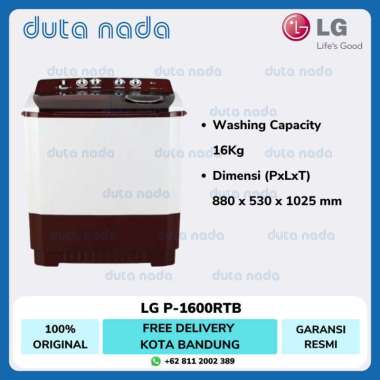 LG MESIN CUCI 2 TABUNG 16Kg P1600RTB