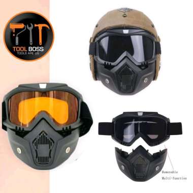 Kacamata Helm Masker Motor - Paintball Trail Kuning