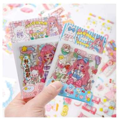 Stiker Aesthetic Karakter Cute Lucu 1 Pack Isi 25 Lembar Bahan PET