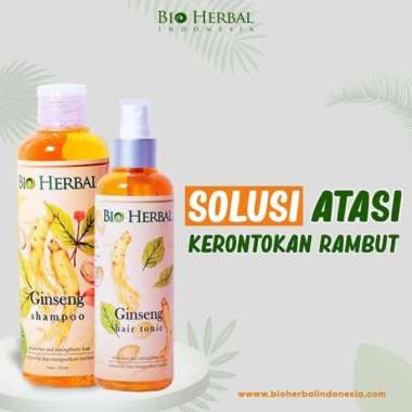 Paket Bio Herbal Ginseng Shampoo & Hair Tonic Original BPOM