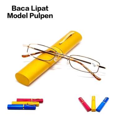 Kacamata Baca Lipat Model Pulpen/Frame Baca Saku/Kacamata Baca Ringan +1.50